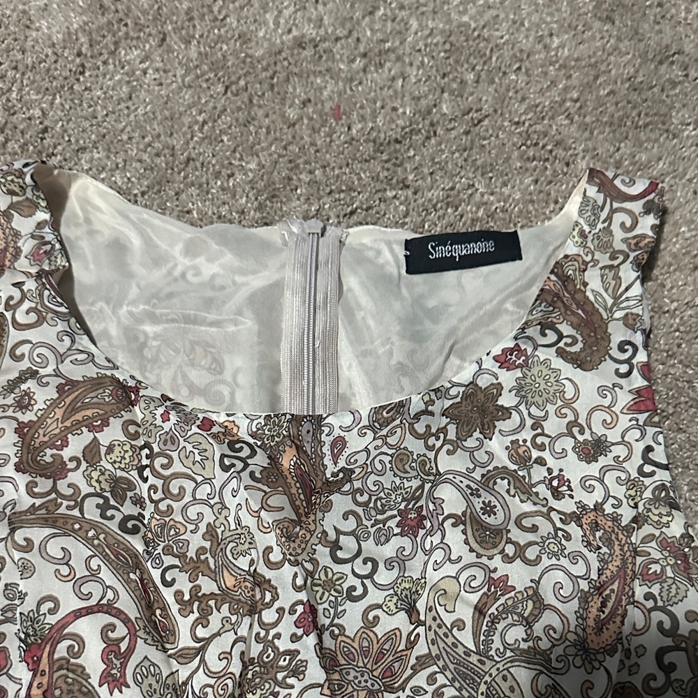 Silk Paisley Ruffle Dress - Picture 4 of 5